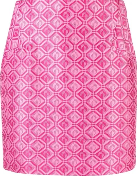 Юбка Marine Serre Moon Diamant Regenerated Jacquard Mini Skirt Moon Diamant Pink Jacquard, розовый