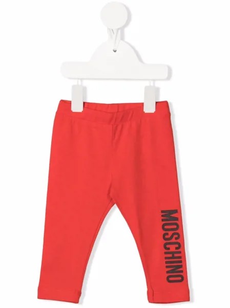 Moschino Kids легинсы с логотипом