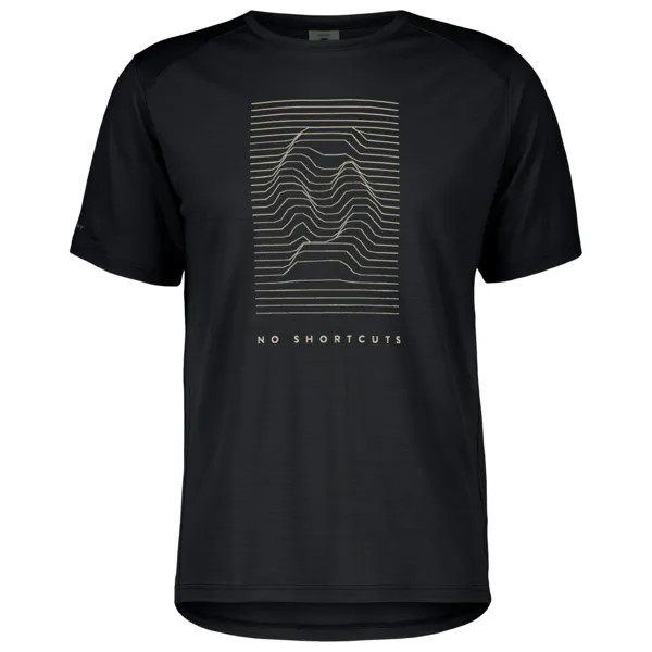 Рубашка из мериноса Scott Defined Merino Graphic S/S, черный
