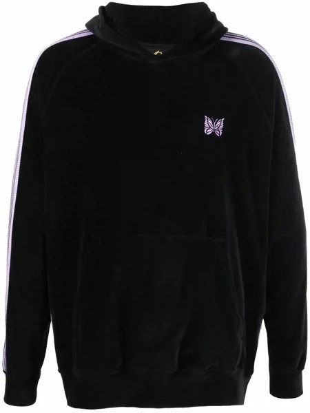 Needles logo-embroidered long-sleeved hoodie