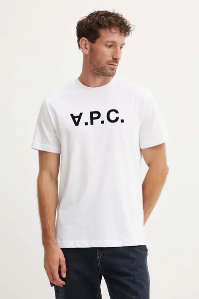 Хлопковая футболка стандарт grand vpc GOTS A.P.C., белый