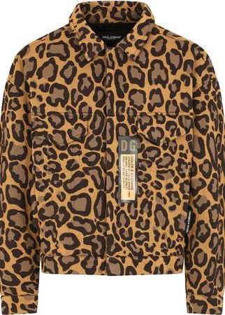 Dolce & Gabbana куртка-рубашка с леопардовым принтом