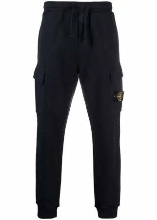 Stone Island спортивные брюки с нашивкой-логотипом