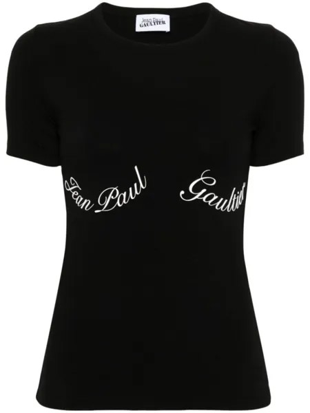 Jean Paul Gaultier футболка с логотипом, черный