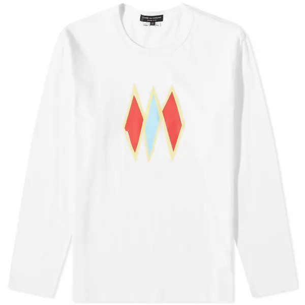 Футболка Comme des Garçons Homme Plus Long Sleeve Triangle Print Tee