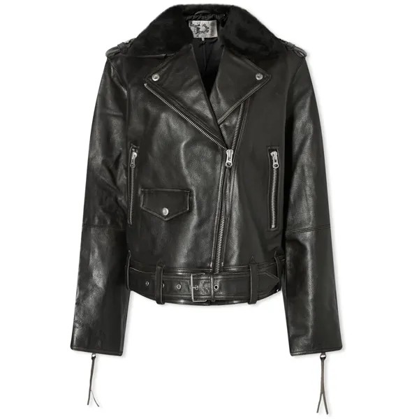 Куртка Nudie Jeans Co Greta Biker Leather, черный