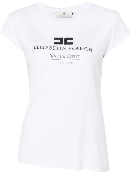 Elisabetta Franchi футболка с логотипом, белый