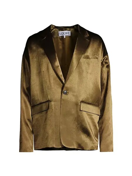 Атласная куртка на молнии Loewe, цвет tea dust glaze
