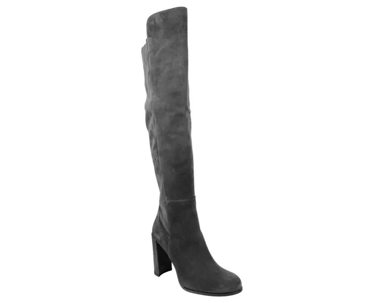 Женские замшевые ботфорты Stuart Weitzman Alljill, цвет Anthracite