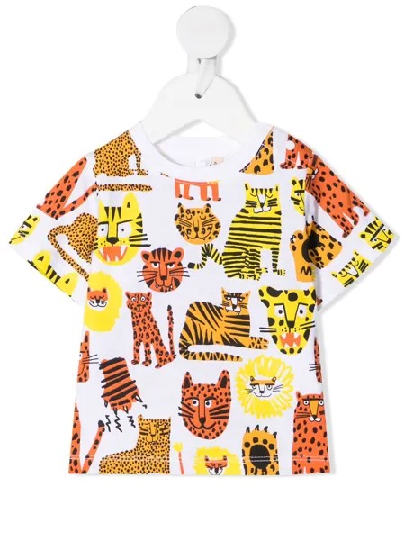 Stella McCartney Kids футболка с принтом Wild Cats