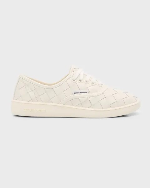 Кожаные низкие кеды Sawyer Intrecciato Bottega Veneta, цвет White