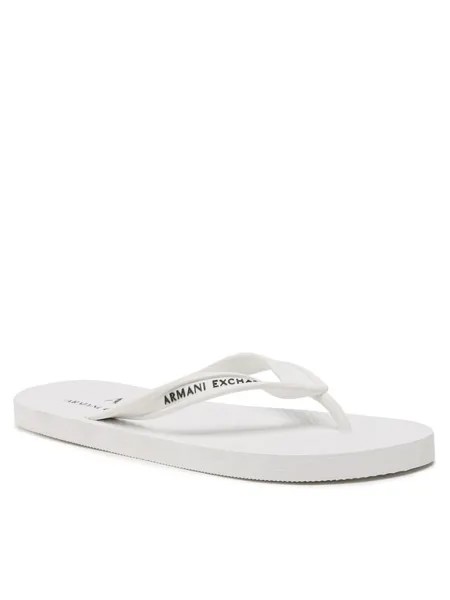 Шлепанцы мужские Armani Exchange XUQ002 XV676 01015 белые 43 EU