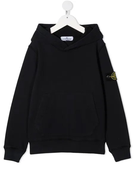Stone Island Junior худи с нашивкой-логотипом