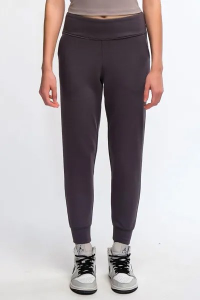 Женские спортивные брюки Jogger антрацитового цвета с высокой талией Chandraswear