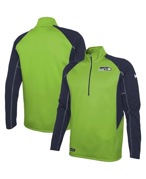 Мужская неоново-зеленая куртка seattle seahawks combine authentic two-a-days half-zip New Era, мульти