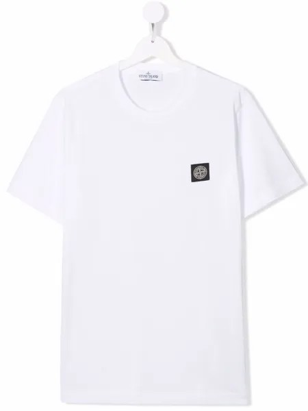 Stone Island Junior TEEN logo-patch T-shirt