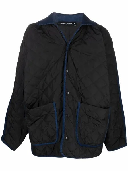 Y/Project стеганая куртка с контрастной окантовкой