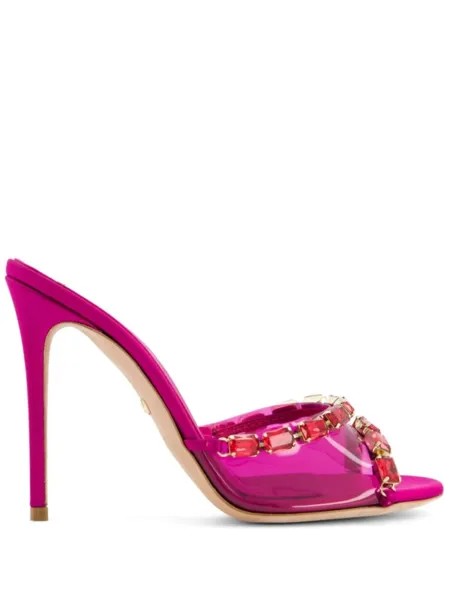 Giambattista Valli мюли с кристаллами, розовый