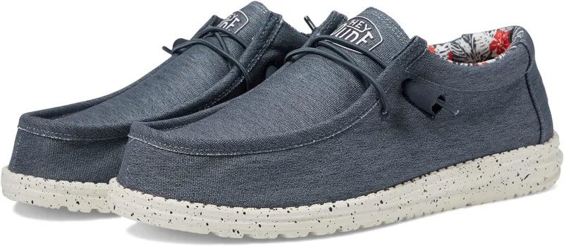 Лоферы Wally Stretch Canvas Slip-On Casual Shoes Hey Dude, синий