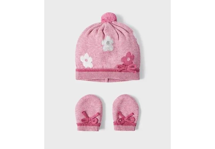 Mayoral Newborn Шапка и варежки для девочки 9548