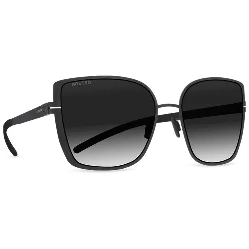 Солнцезащитные очки Gresso, квадратные, с защитой от УФ, для женщин, черный