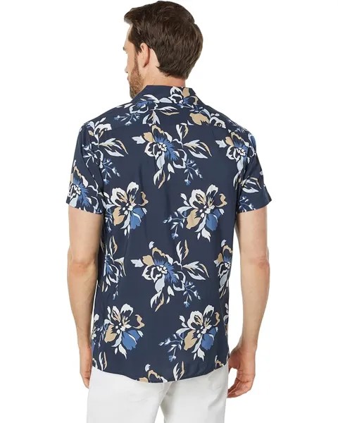 Рубашка Selected Homme Viggo Short Sleeve All Over Print Shirt, цвет Sky Captain Big Flower