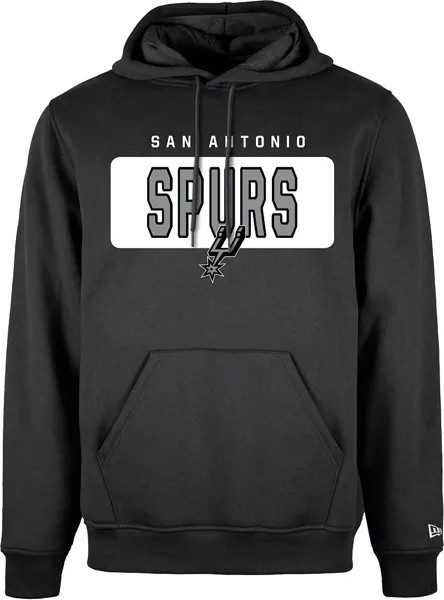 Черная флисовая худи New Era мужская San Antonio Spurs