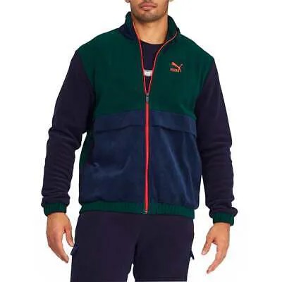 Puma Winter Classics Polar Fleece FullZip Jacket Mens Size S Casual Athletic Ou