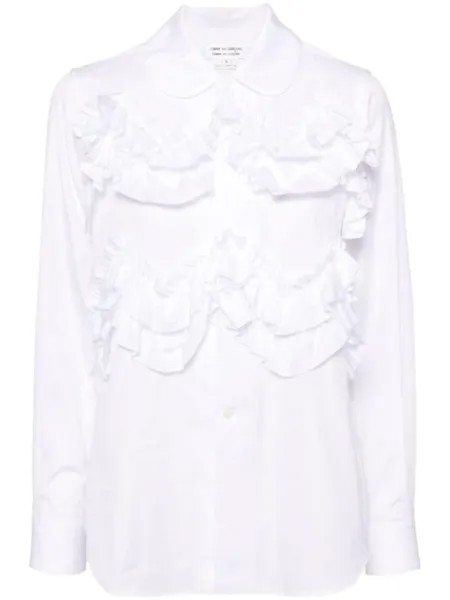 Comme Des Garçons Comme Des Garçons рубашка с оборками, белый