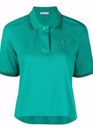 Moncler рубашка поло с вышитым логотипом