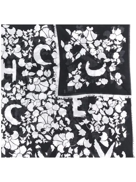 Givenchy платок с цветочным принтом и логотипом
