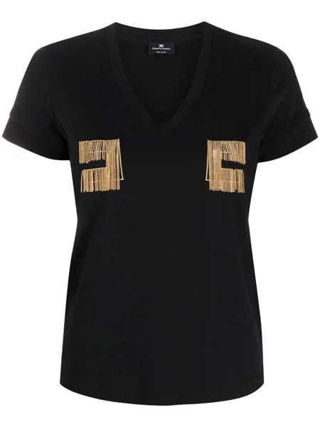 Elisabetta Franchi футболка с вышивкой
