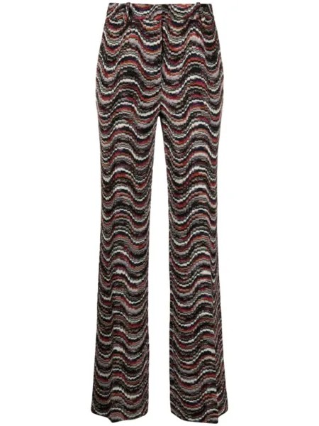 Missoni жаккардовые брюки прямого кроя, черный
