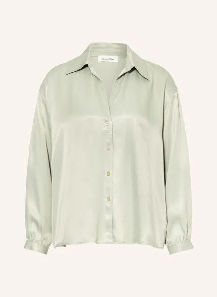 Атласная блузка унил American Vintage, зеленый