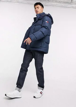 Дутый бомбер с капюшоном Tommy Hilfiger-Темно-синий