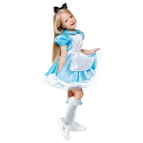 Карнавальный костюм «Алиса в стране чудес», платье, ободок, р. 30, рост 116 см