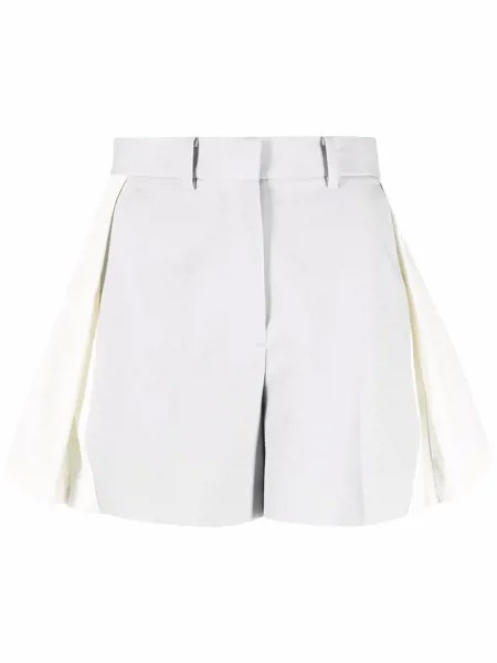 Sacai шорты с завышенной талией и складками
