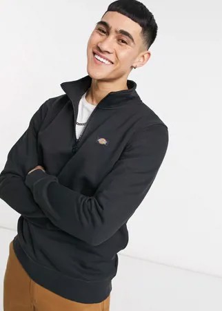 Черный свитшот с молнией 1/4 Dickies Oakport-Черный цвет