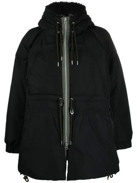 Sacai дутая парка на молнии, черный