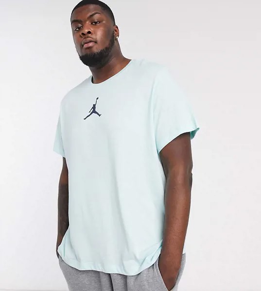 Сине-зеленая футболка с принтом Nike Jordan Plus-Зеленый