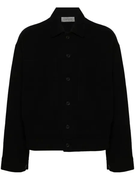 Yohji Yamamoto трикотажная куртка-рубашка, черный