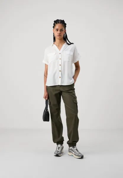 Блузка на пуговицах Vmbumpy Shirt Vero Moda, белоснежная