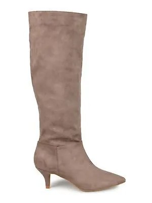 JOURNEE COLLECTION Женские коричневые ботинки на каблуке с коротким носком Vellia, размер 7,5 м