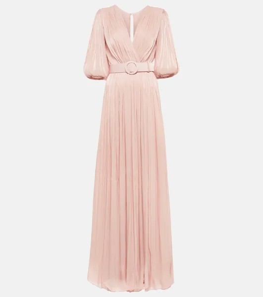 Переливающееся платье из жоржета Brennie COSTARELLOS, розовый