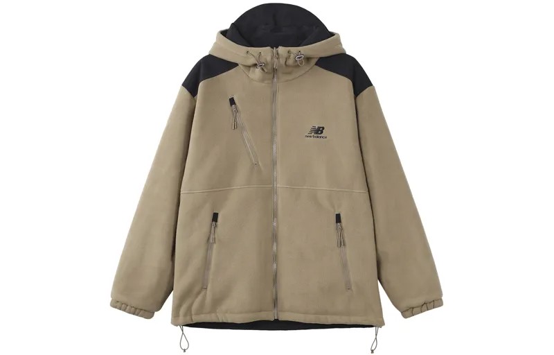 Бархатная куртка унисекс хаки New Balance, хаки