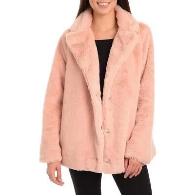 Kendall + Kylie Женская розовая оверсайз зимняя куртка из искусственного меха Пальто L BHFO 8768