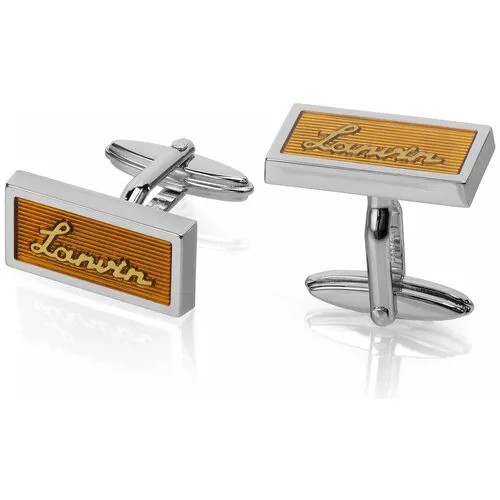 Запонки LANVIN PARIS Rhodium orange, LV 9835 0.