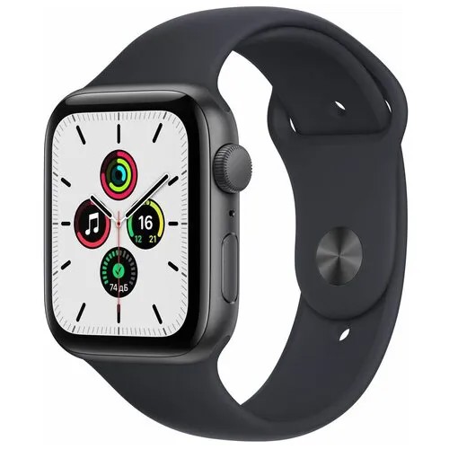 Apple Watch SE GPS 40mm Space Gray Aluminum Case with Midnight Sport Band (Серый космос/тёмная ночь) (MKQ13LL/A)