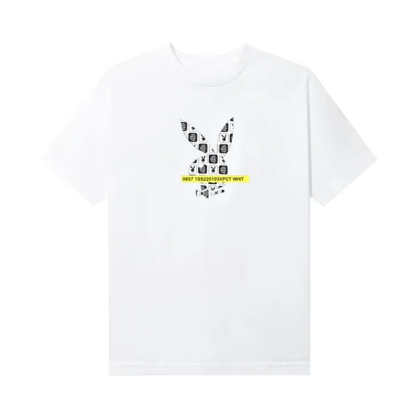 Футболка в клетку Anti Social Social Club x Playboy, цвет Белый
