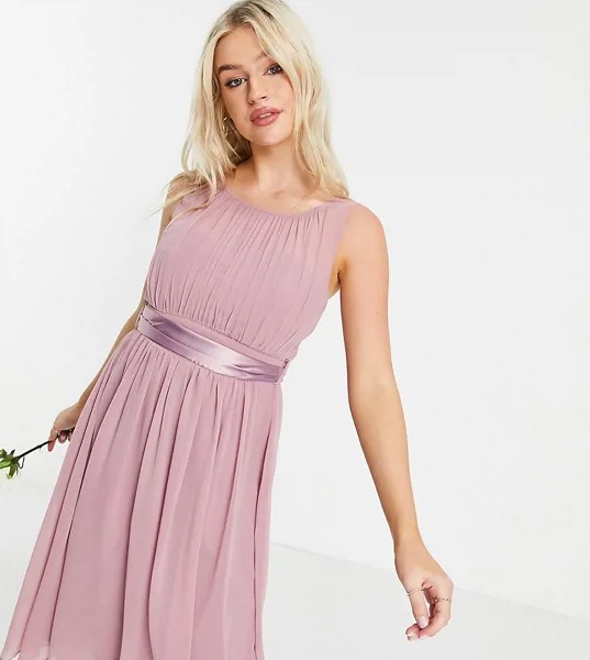 Розовое платье с расклешенной юбкой Little Mistress Petite Bridesmaid-Розовый цвет